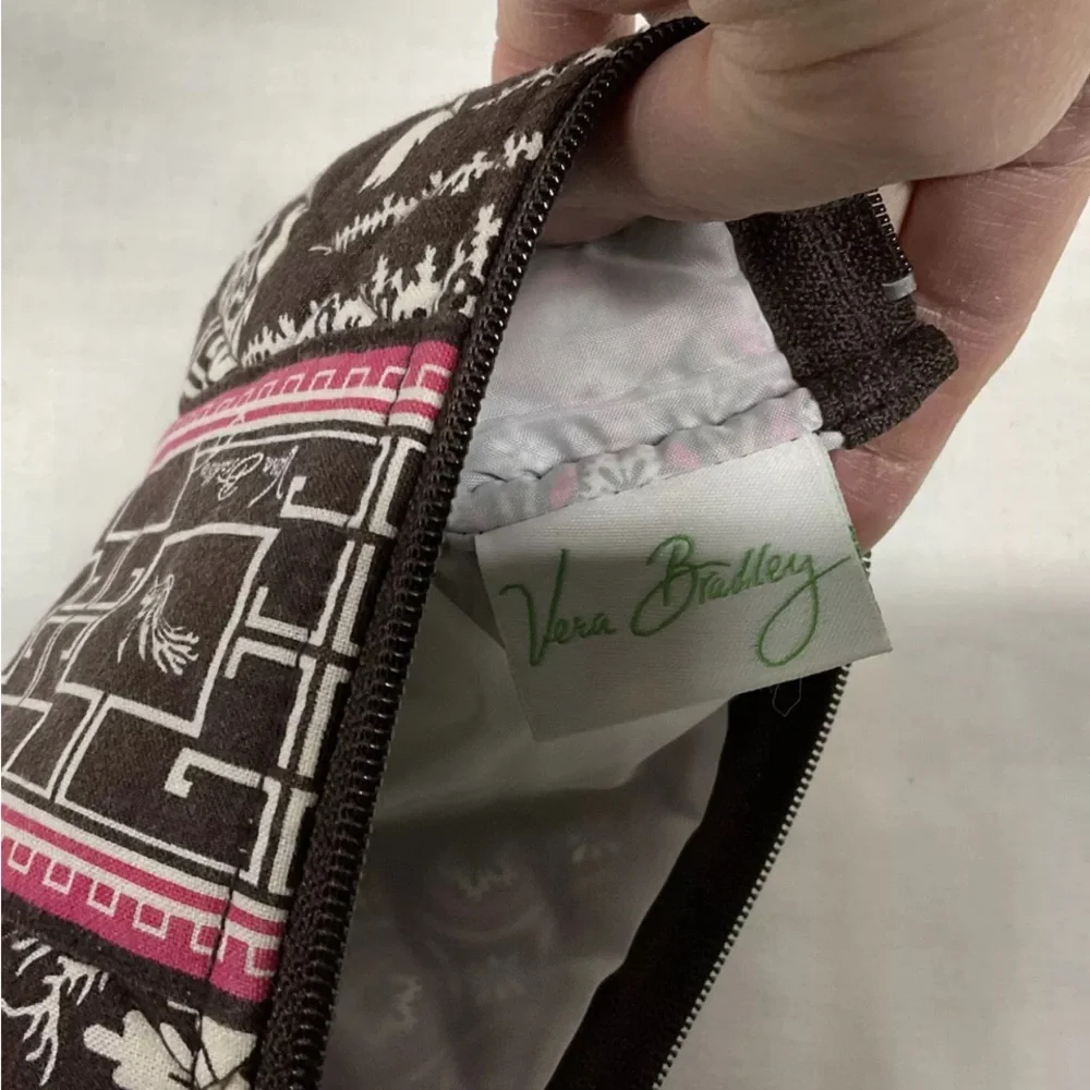 Vera Bradley Ming Garden Imperial Toile Pencil Pouch Cosmetic Makeup Bag NEW